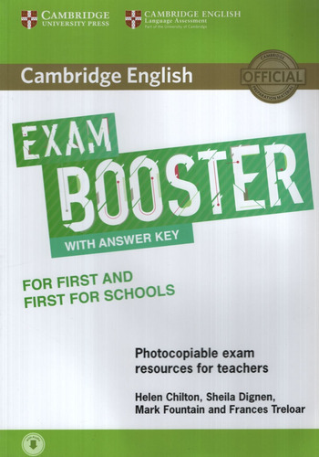 Cambridge English Exam - Booster For First And First For Schools With Answer Key + Audio Cd, de Chilton, Helen. Editorial CAMBRIDGE UNIVERSITY PRESS, tapa blanda en inglés internacional, 2017