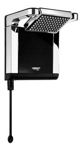 Regadera eléctrica de pared Lorenzetti Acqua Ultra Star negra cromada 6800W 220V