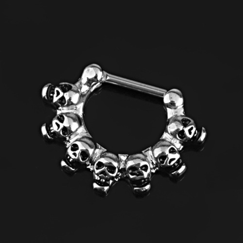 Piercing De Anillo De Nariz Con De Septo De Calavera De