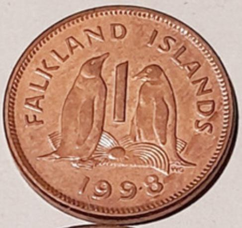 Moneda Islas Malvinas Mal Llamada Falkland 1 Penny 1998