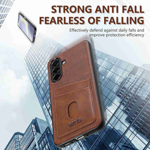 Funda De Piel Sintética Con Ranura Para Tarjetas Para Samsung Galaxy A05s A06 A13 A14 A15 A16 A23 A25 A26 A33 A34 A35