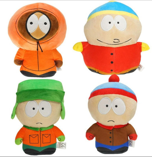 4 Piezas South Park Cartman Stan Kyle Kenny Muñecos Peluche