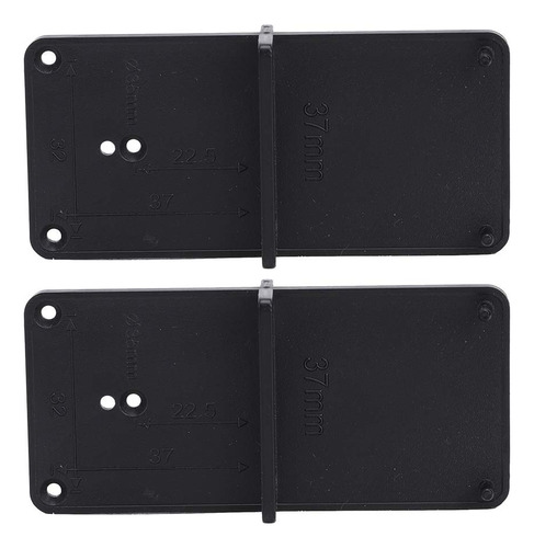 2 Unids Set Negro Color Bisagra Agujero Localizador Puerta