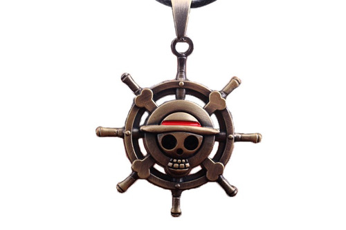 Collar Colgante Jolly Roger Mugiwara Timón Esqueleto Luffy