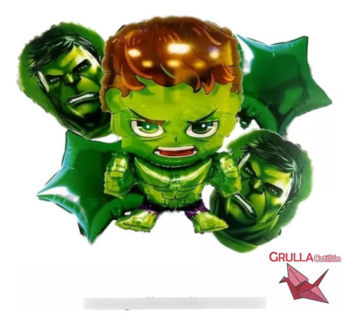 Set 5 Globos Hulk - Cuerpo