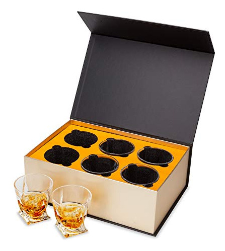 Juego De 6 Vasos De Whisky, Vasos De Cristal Torcido Kanars