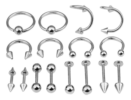 Bull Septum Labret Twister Mini Barbell Combo 16 Piezas 