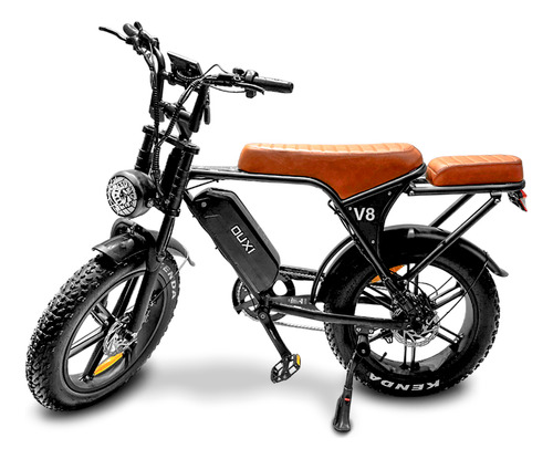 Bicicleta Elétrica Com Autonomia De 50 Km Bateria Durável V8