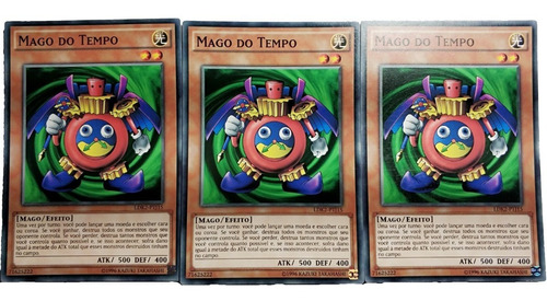 Yu-gi-oh! - 3x Mago Do Tempo / Time Wizard Em Português