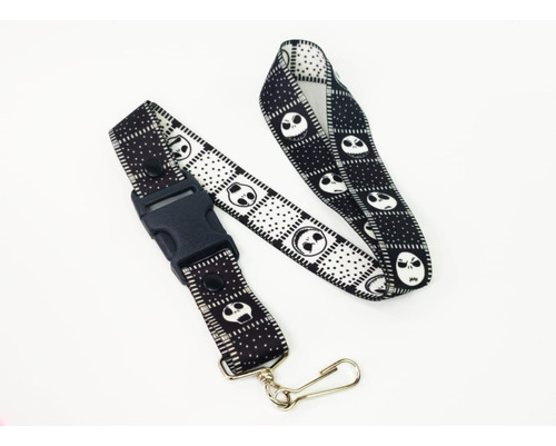 Jack Skellington Lanyard Portagafete Cinta Para Llaves