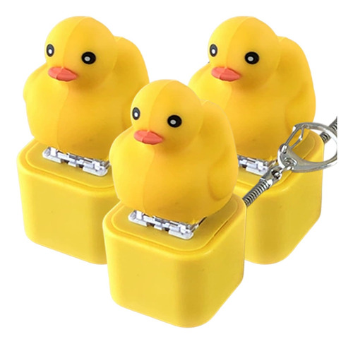 Duckys Quacking Fidget Keychain, Ducky Caps Keychain, Duck