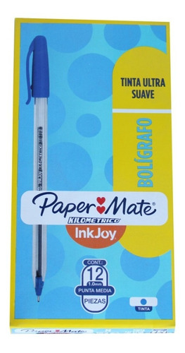 Boligrafo Papermate Kilometrico Inkjoy C/12 Punto Medio 1 Mm