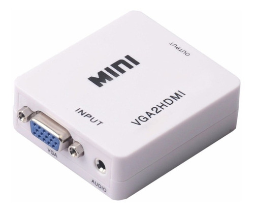 Convertidor Vga A Hdmi Tv Monitor Portatiles Pc + Audio
