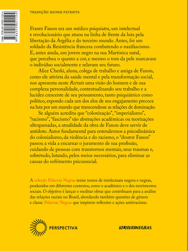 Frantz Fanon: Um Retrato, De Alice Cherki. Editora Perspectiva, Capa Mole Em Português