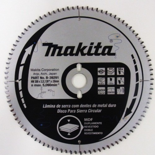 Disco Sierra Melamina Hi-atb 12'' (300x30mm) 96d Makita Color Gris