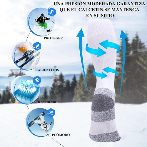 2 Pares Calcetines De Nieve, Alta Elasticidad Y Durabilidad