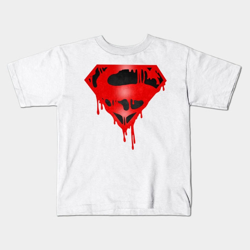 Remera Blanca Bichos Niño Niña Adultos Superman A 8