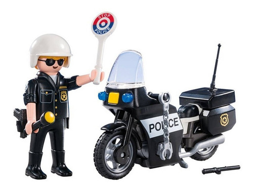 Imagen 3 de 6 de Playmobil City Action 5648 - Maletin Moto Policia - Intek