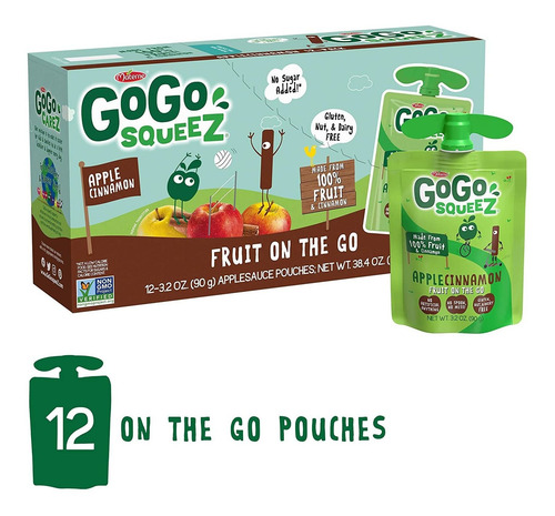 Gogo Squeez Puré De Manzana En El Go, Manzana Y Canela, De 3