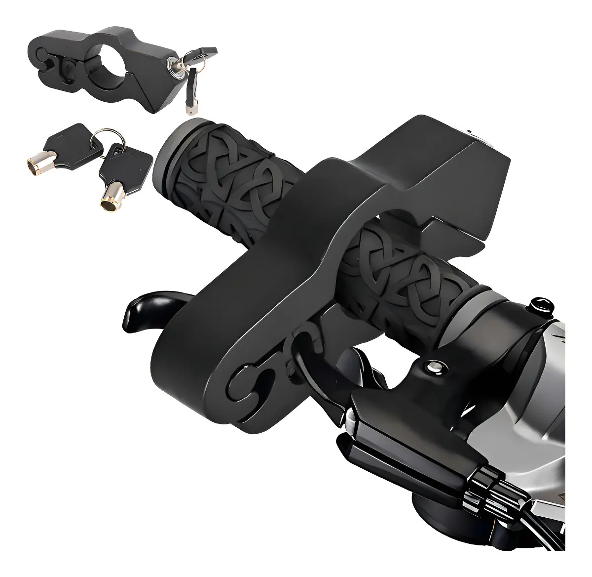 Candado De Seguridad Moto Bloqueo De Manija Acelerador /e Color Negro,candado de disco para moto