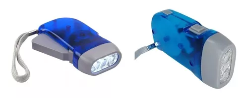 EgotierPro TO0107 - BRILL Linterna con 3 luces LED y carga manual dinamo