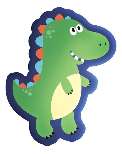 Almofada Infantil Transfer Dinossauro Dino Lepper Cor Verde Desenho do tecido Emoticon