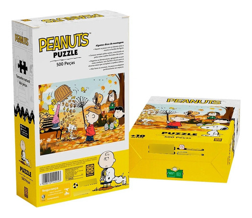 Puzzle Quebra Cabeça Peanuts Snoopy C/ 500 Peças 04425 Grow