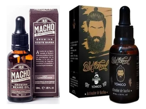 Tonico Activador + Aceite Macho Crecimiento Barba Y Cabello