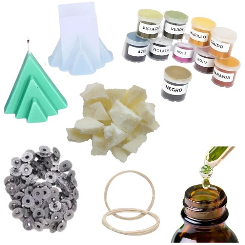 Kit Emprendedor Cera De Soja + Molde De Silicona Arbol