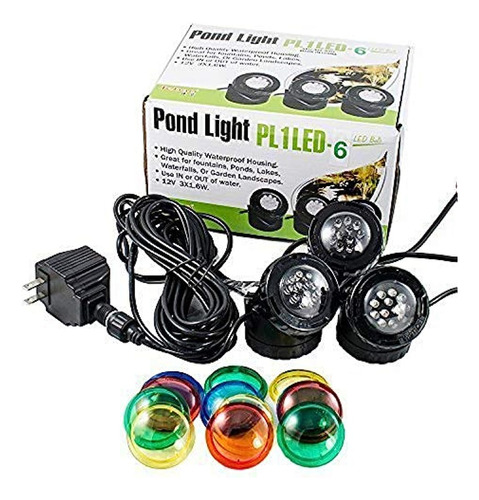 Jebao Sumergible 3 Unids 12led Luces Del Estanque De Fuente 