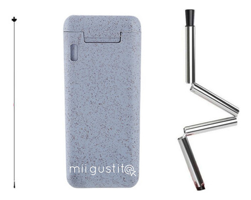 Popote Reusable, Flexible Y Portátil Acero Inoxidable