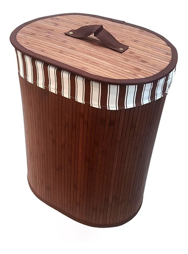 Cesto Canasto Bambu Tapa Oval Funda Ropa Lavadero Baño