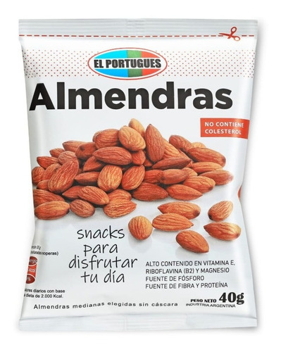 Snacks De Almendras - El Portugues - Caja ( 24u X 40gr )