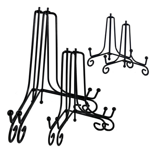 Soporte De Visualización De Caballete Soporte De Cuadro,6uds Color Negro