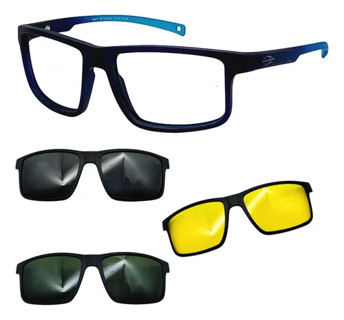 comprar Oculos Mormaii Swap 5 6127 Kc6 Azul Fosco Com 3 Clipons Cgn