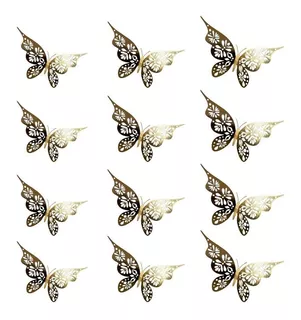 12x Mariposas Pegatinas De Pared Murales De Papel Extraíble