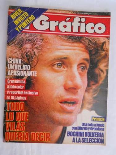 Revista El Gráfico Lámina Y Reportaje A Guillermo Vilas 