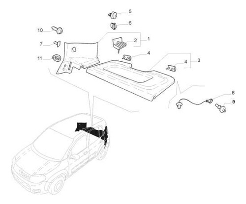 Tope Tapa De Baul Fiat Argo/mobi Original Fiat 51801481