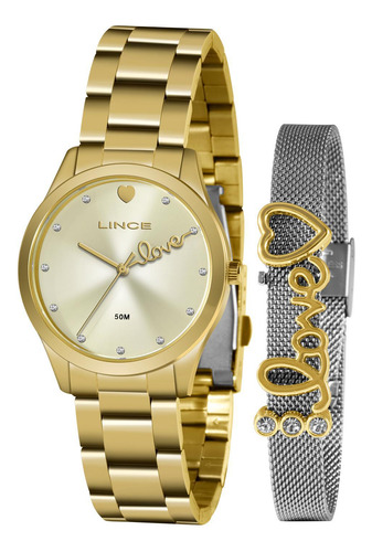 Relógio Feminino Lince Lrg4668lkz95 C1kx Dourado 36mm