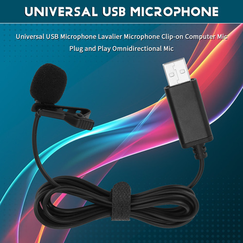 W Microfone Usb Universal Lavalier Microphone Clip -