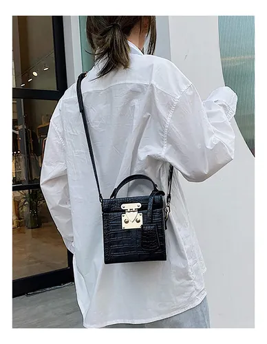 Bolso De Mano De Caja Cuadrada Para Mujer, Bolso De Hom...