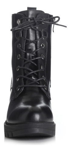 Botin Mujer Negro Via Uno 12532415 Negro Liso 35