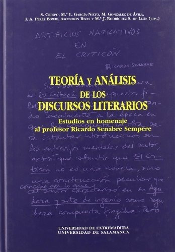 Libro Teoria Y Analisis De Los Discursos Literario  De Cresp