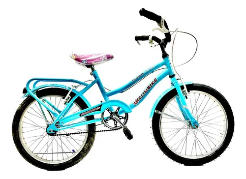 Bicicleta celeste con canasto sales