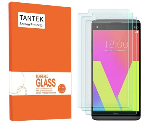 Protector De Pantalla Para LG V20 Tantek Templado 3-pack