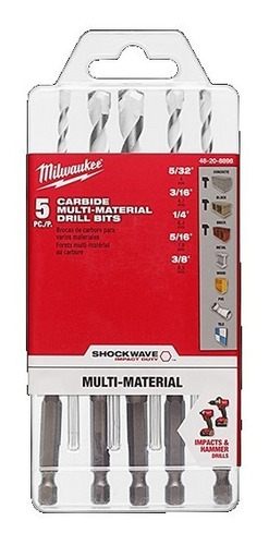 Juego De 5 Brocas Multimaterial Impacto Milwaukee 48-20-8898