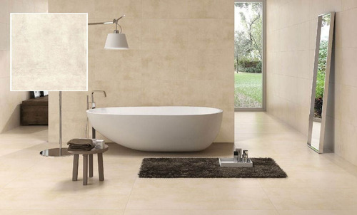 Imagen 2 de 3 de Ceramica Portland Sand 50x50 Cortines Simil Cemento Beige M2