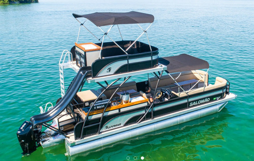 Lancha F Boat Pontoon 9500 Dd Motor Mercury 300hp