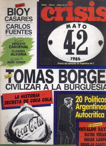Revista Crisis 42 May 1986 Osvaldo Bayer Osvaldo Soriano