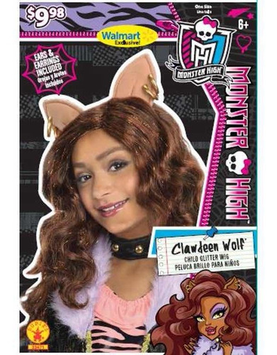 Peluca Clawdeen Wolf Monster High Cotillón